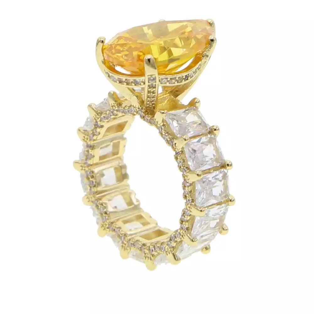 Ice Princess Pear shaped diamond ring